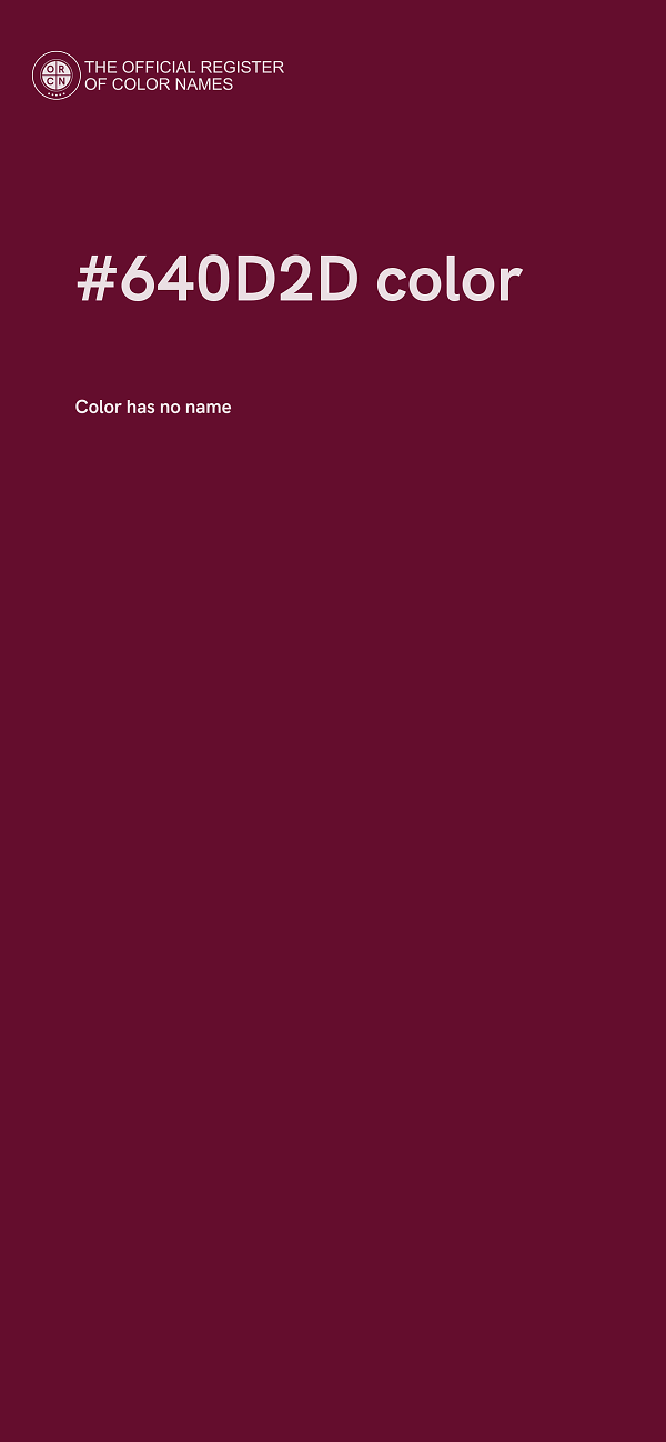 #640D2D color image