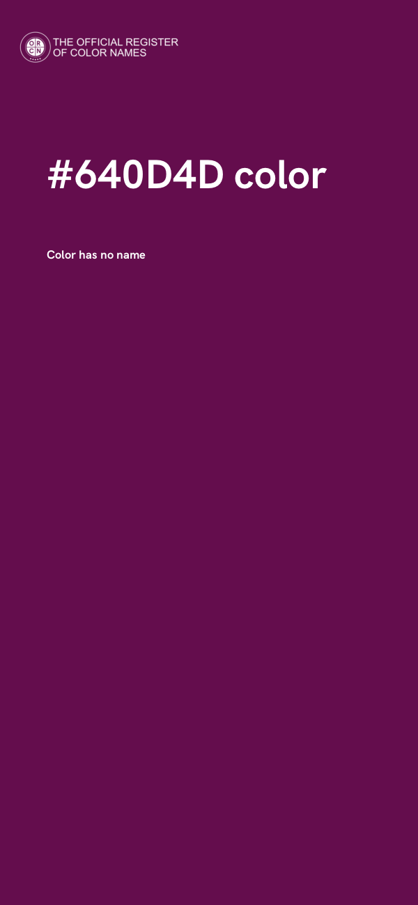 #640D4D color image
