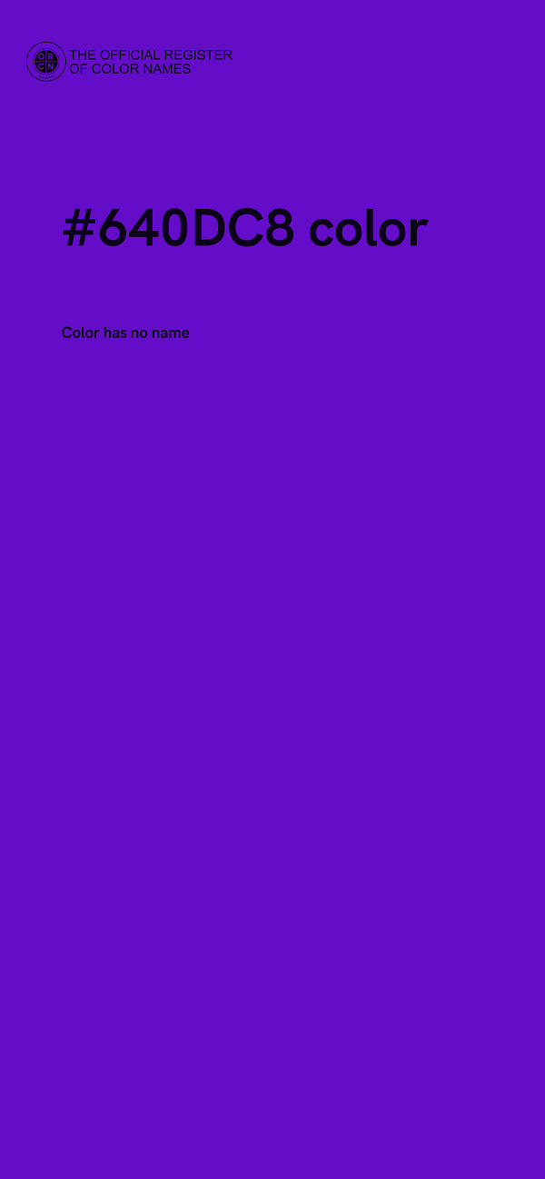 #640DC8 color image