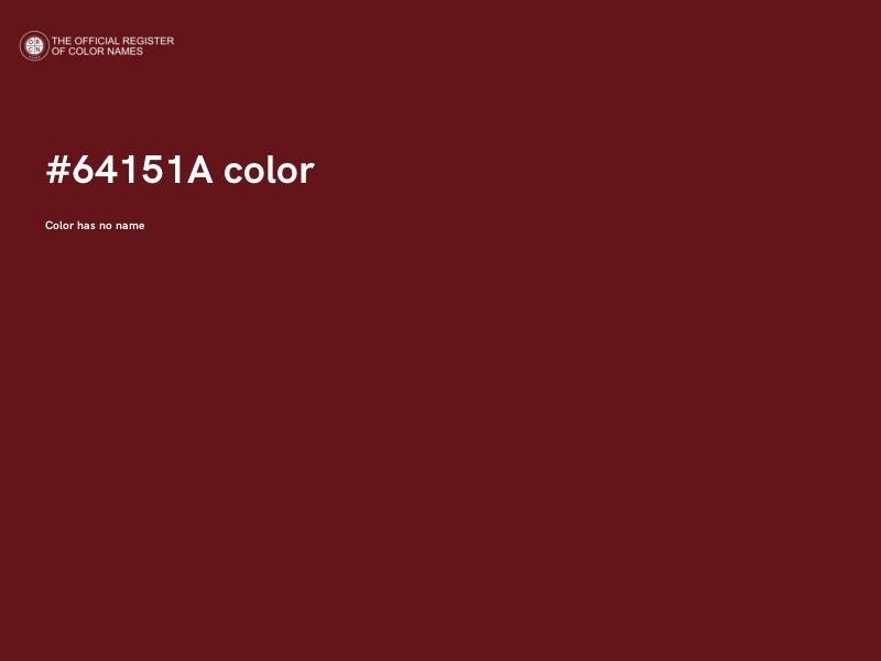 #64151A color image