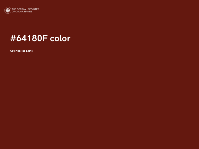 #64180F color image