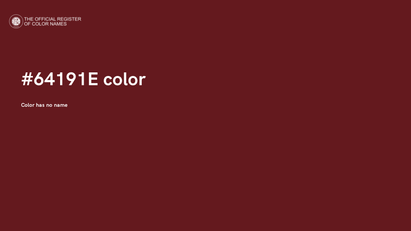#64191E color image