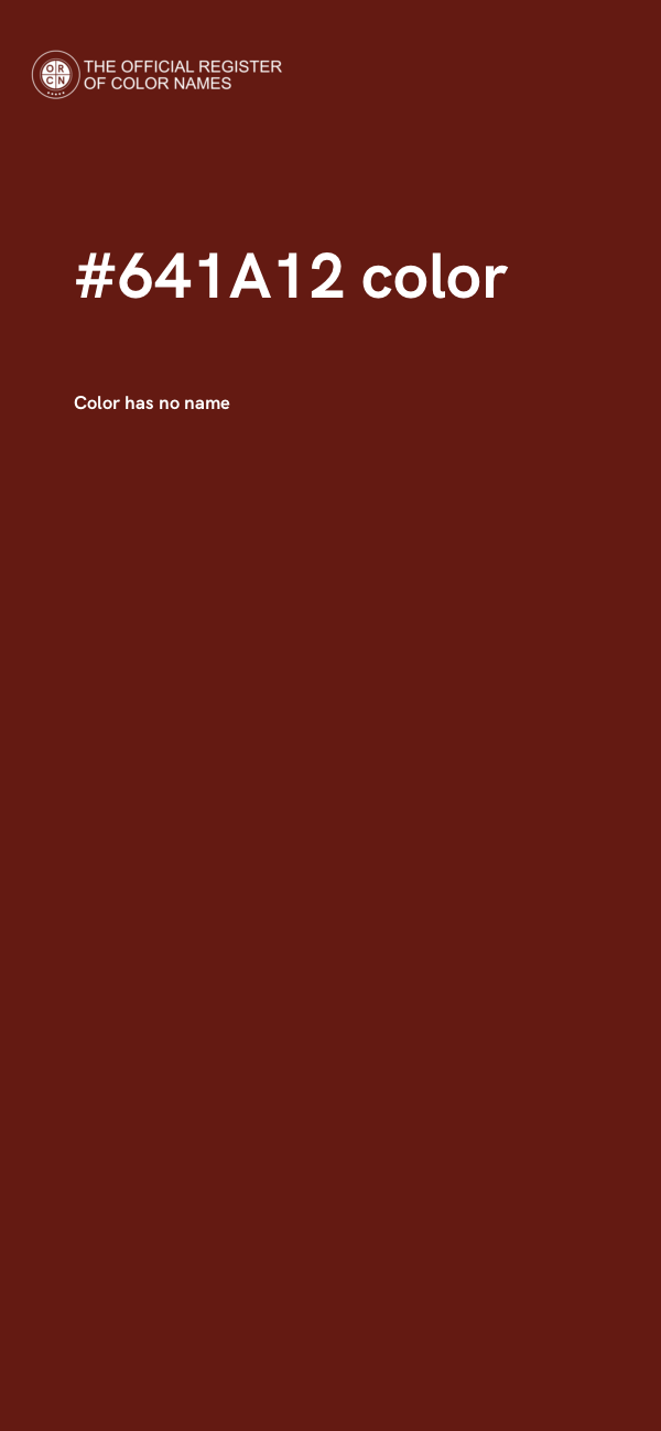 #641A12 color image