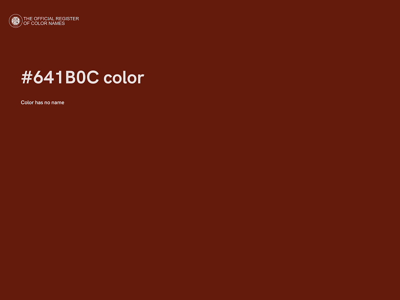 #641B0C color image