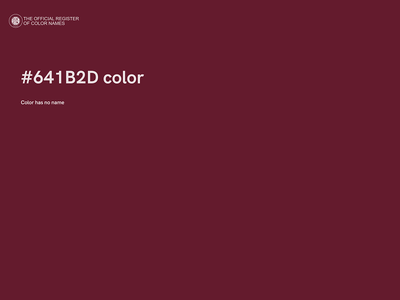 #641B2D color image