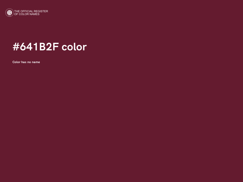 #641B2F color image