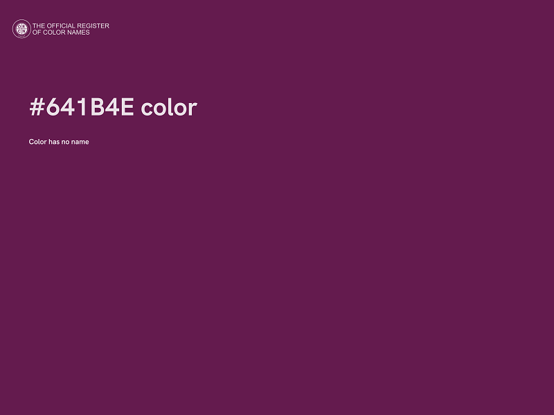 #641B4E color image