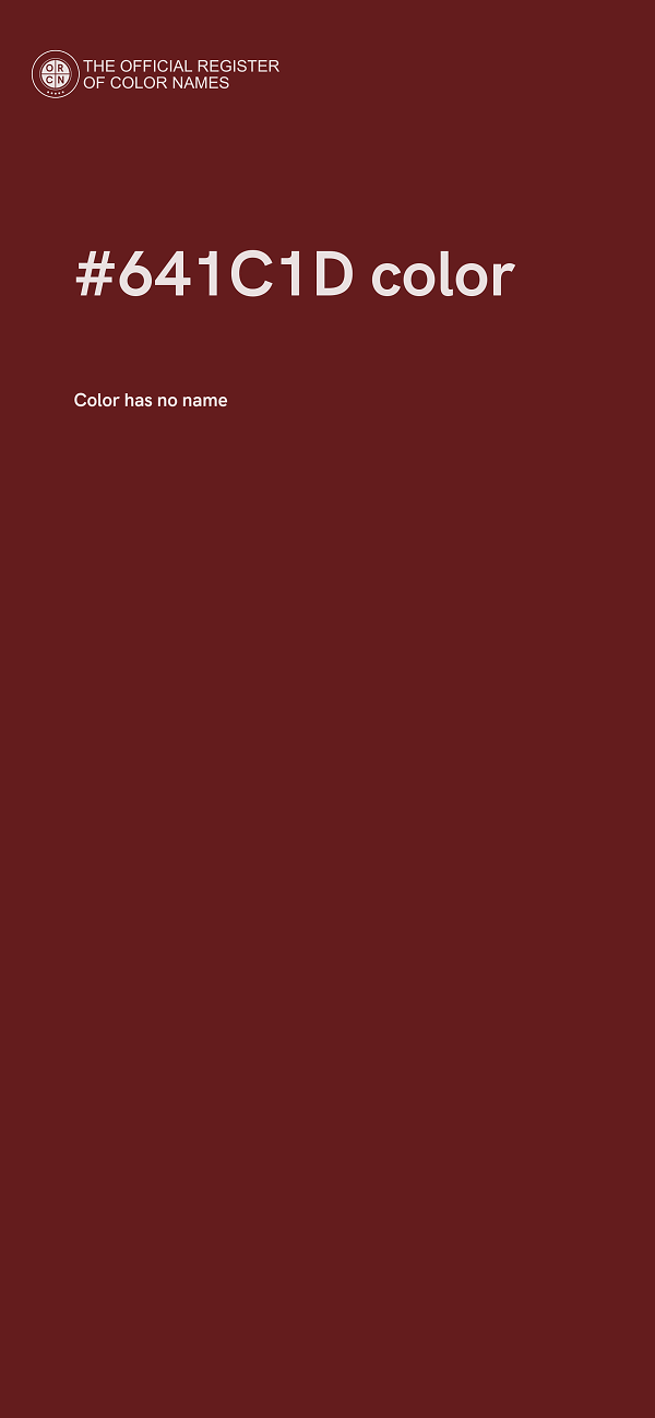 #641C1D color image