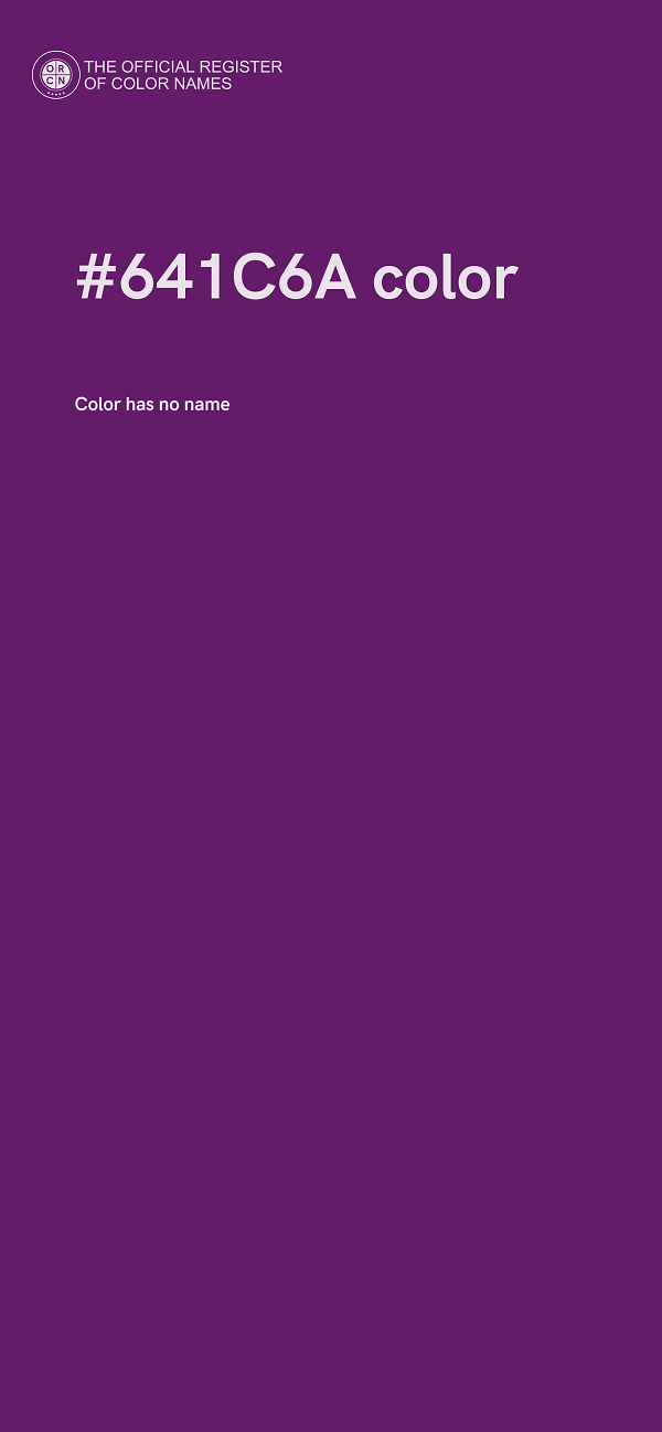 #641C6A color image
