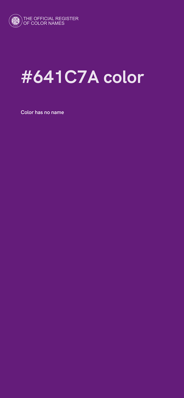 #641C7A color image