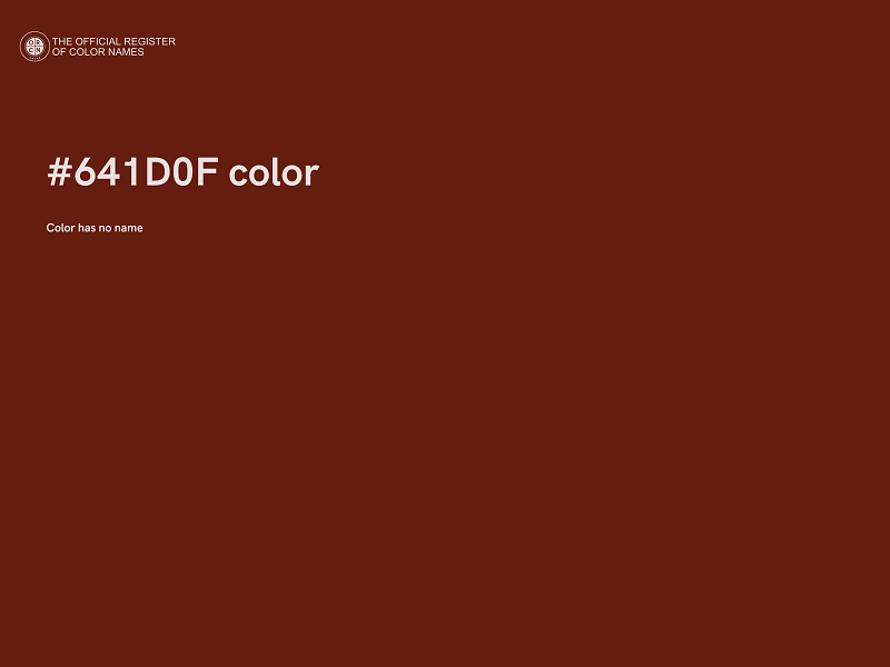 #641D0F color image