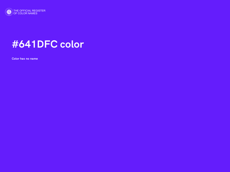 #641DFC color image