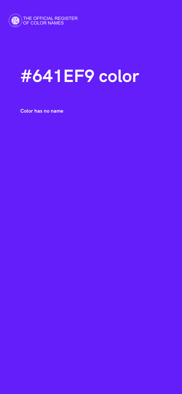 #641EF9 color image