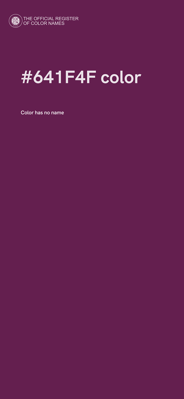 #641F4F color image