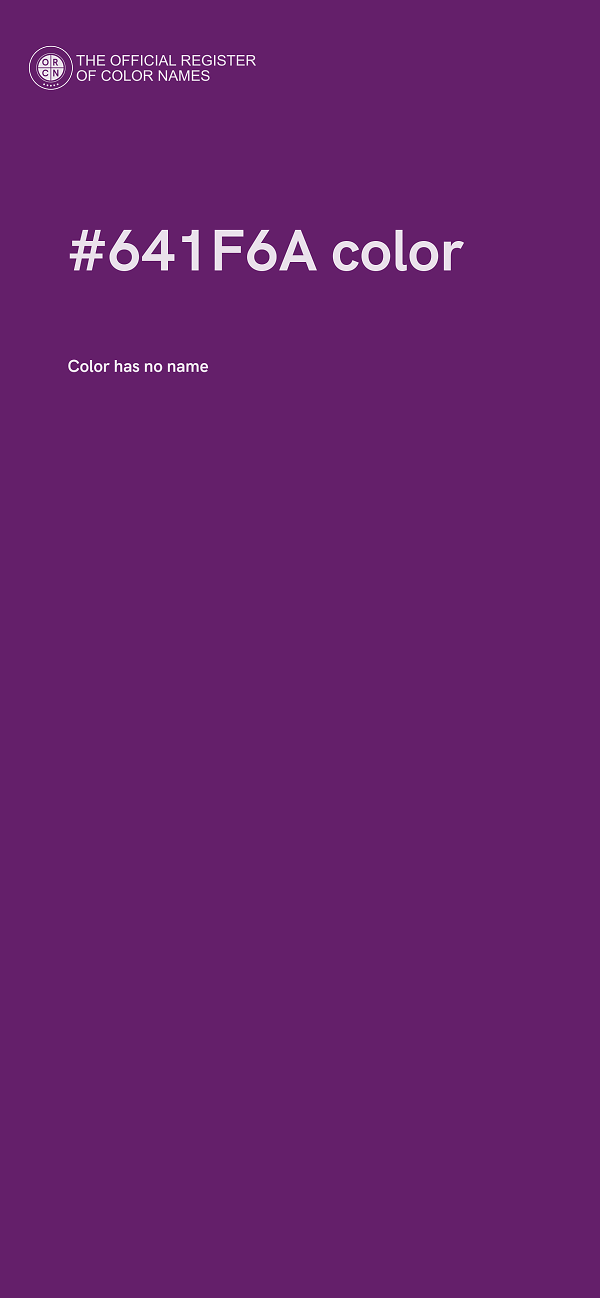 #641F6A color image