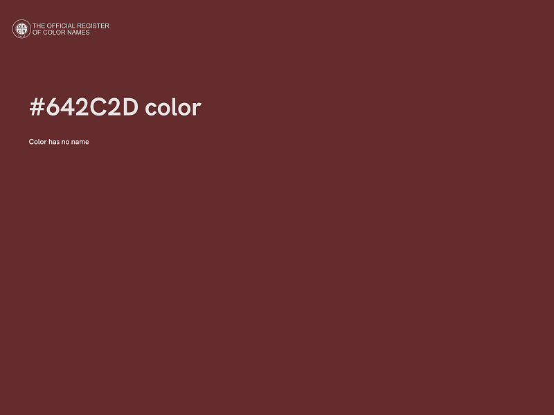 #642C2D color image