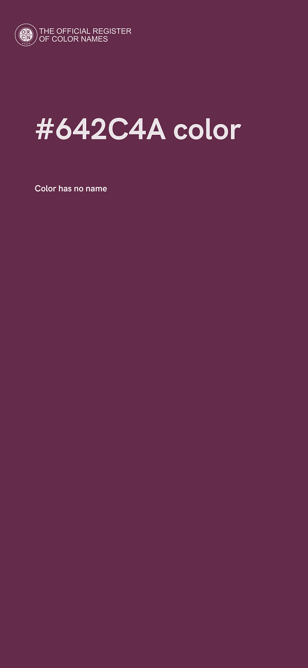 #642C4A color image