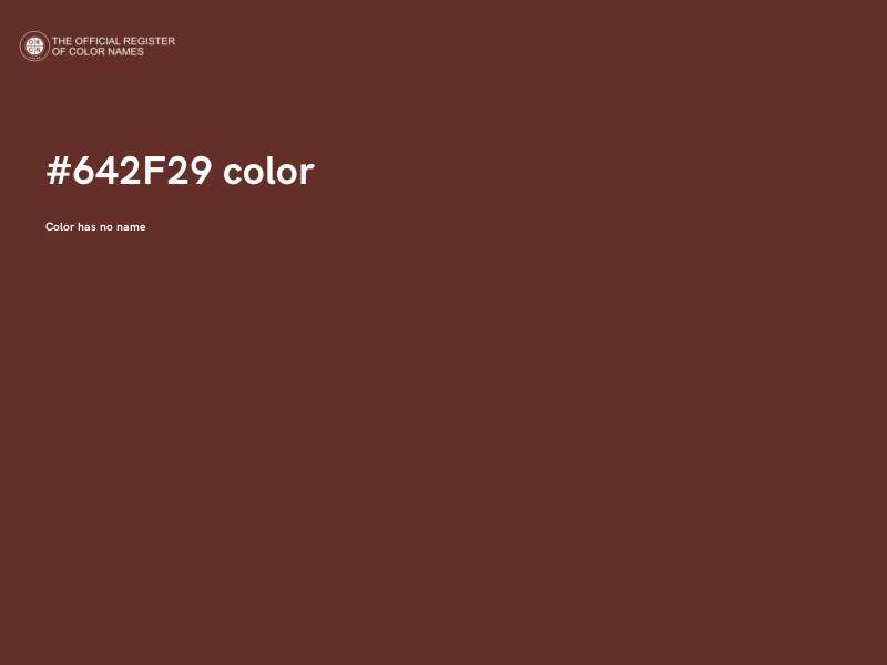 #642F29 color image