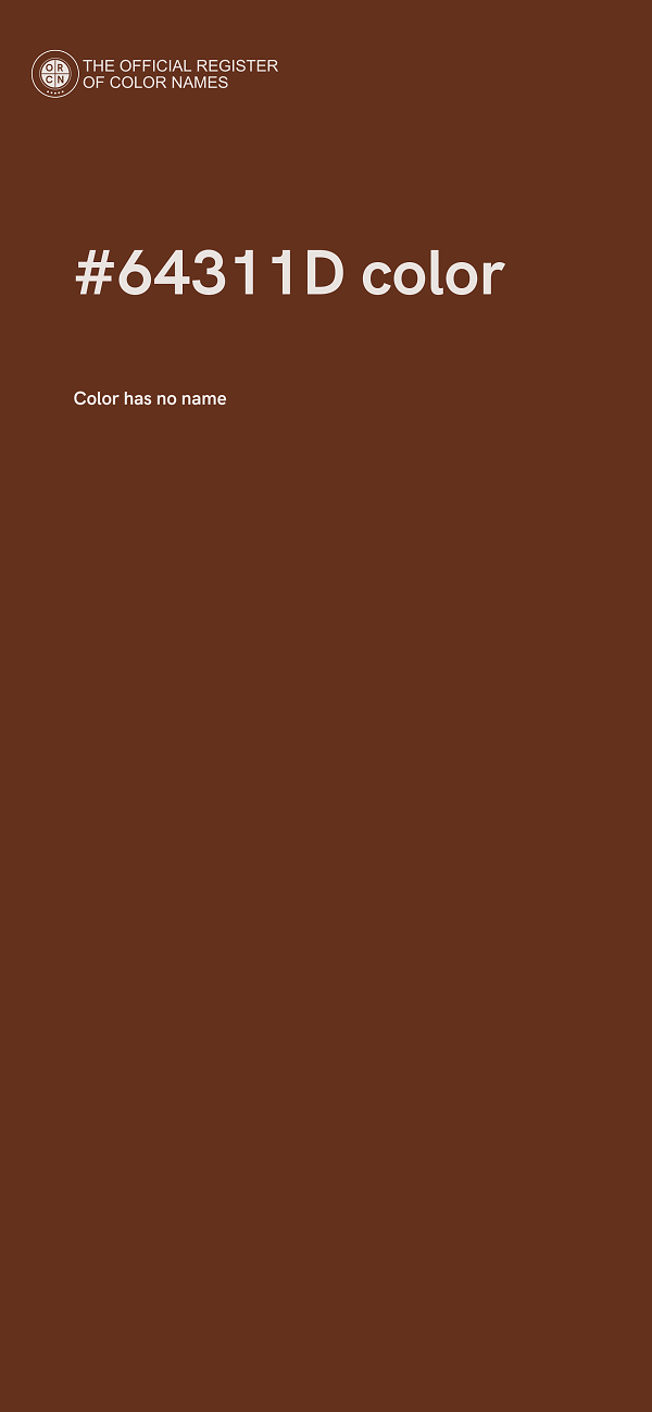 #64311D color image