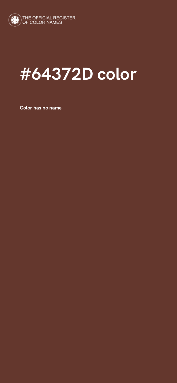 #64372D color image