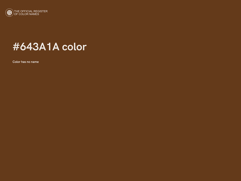 #643A1A color image