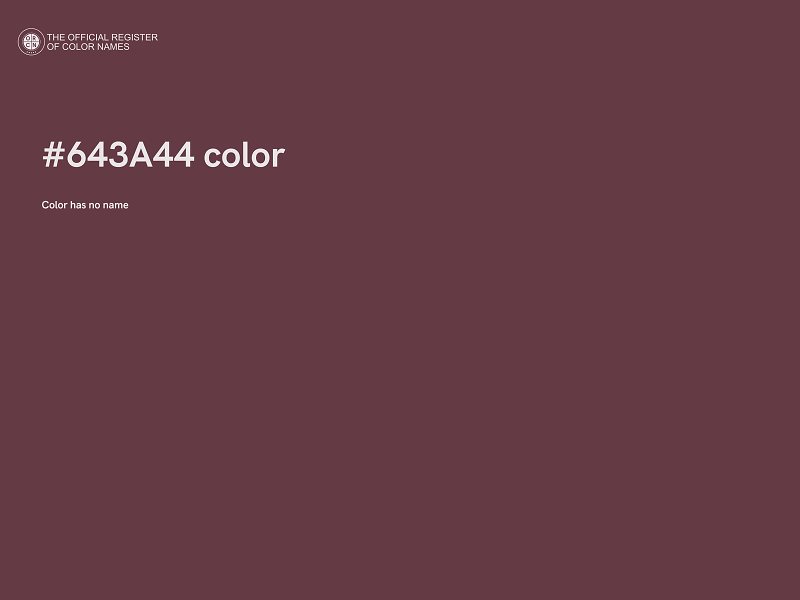 #643A44 color image