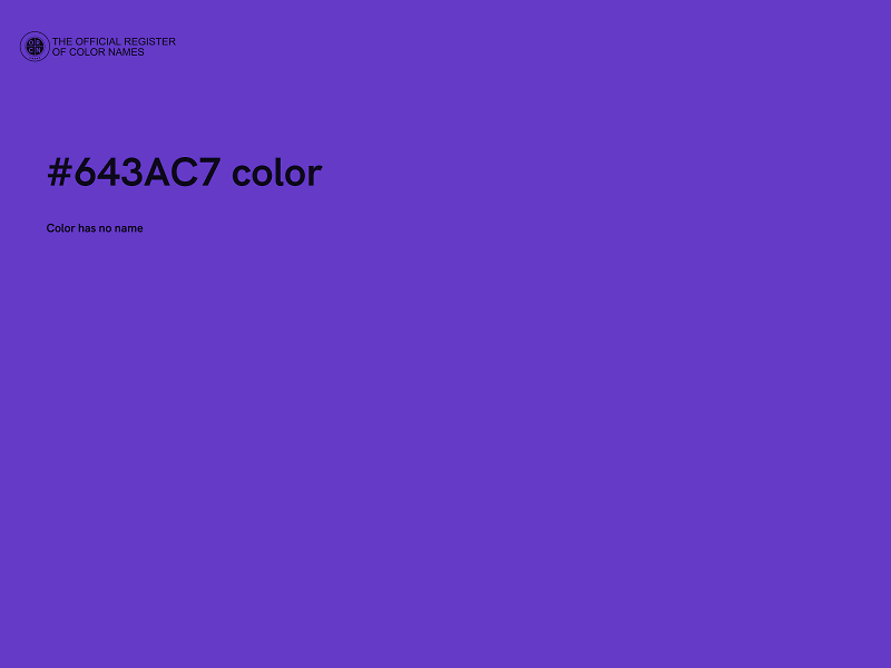 #643AC7 color image