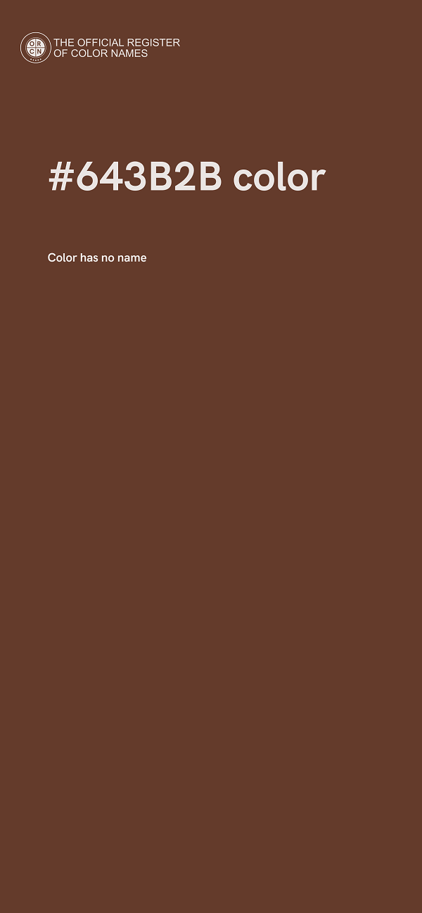 #643B2B color image