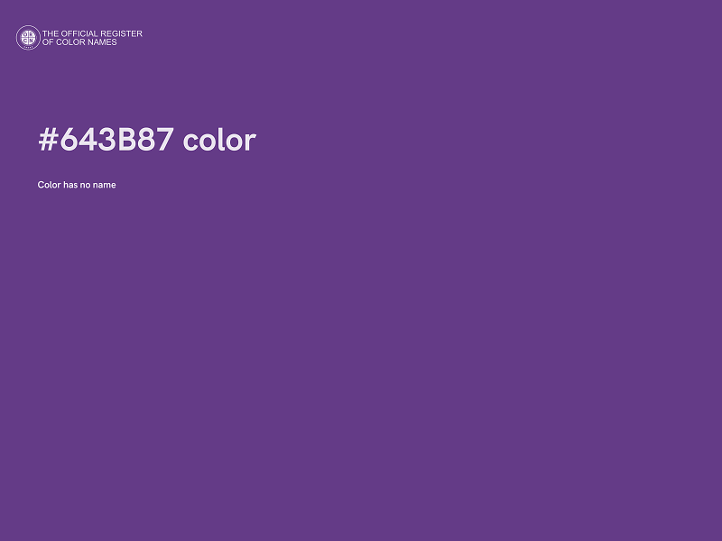#643B87 color image