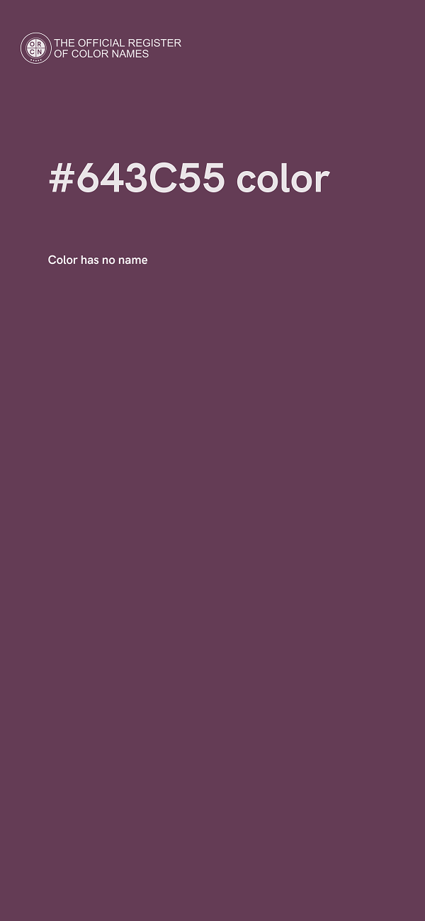 #643C55 color image