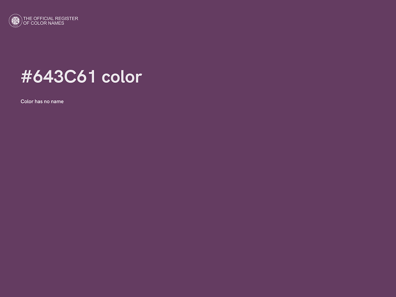 #643C61 color image