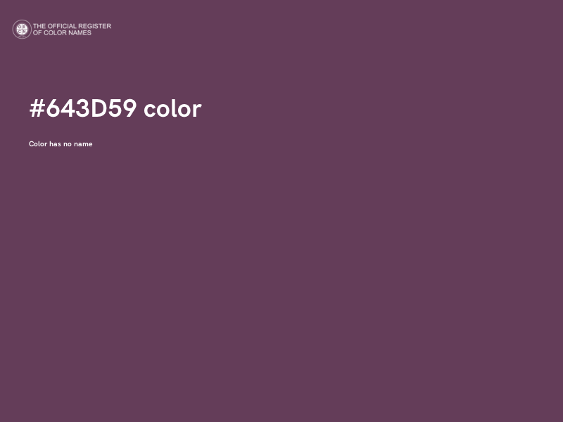 #643D59 color image