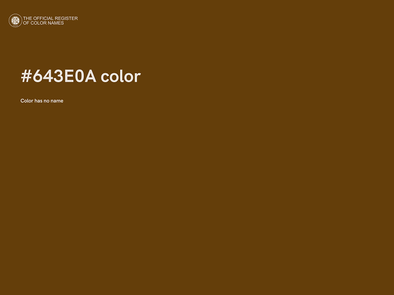 #643E0A color image