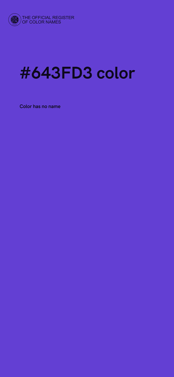 #643FD3 color image