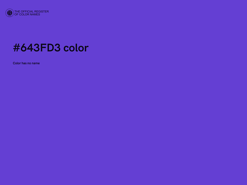#643FD3 color image
