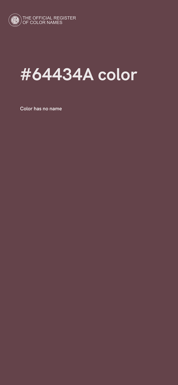 #64434A color image
