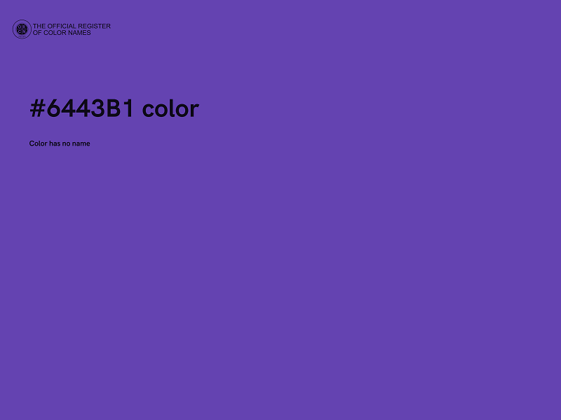 #6443B1 color image