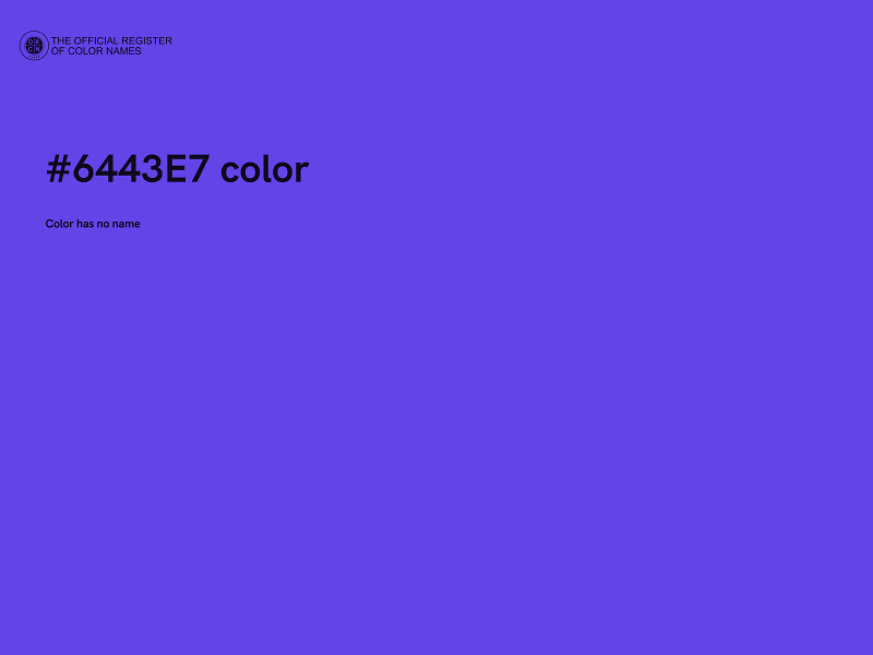 #6443E7 color image