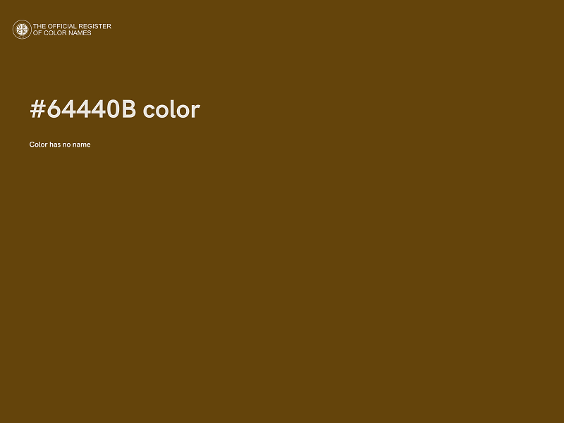 #64440B color image