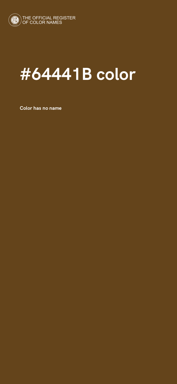 #64441B color image