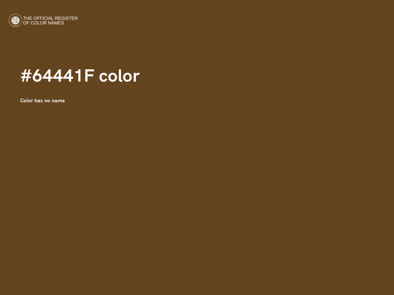 #64441F color image