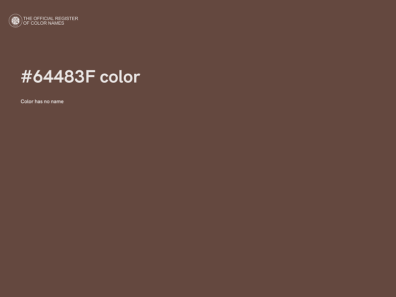 #64483F color image