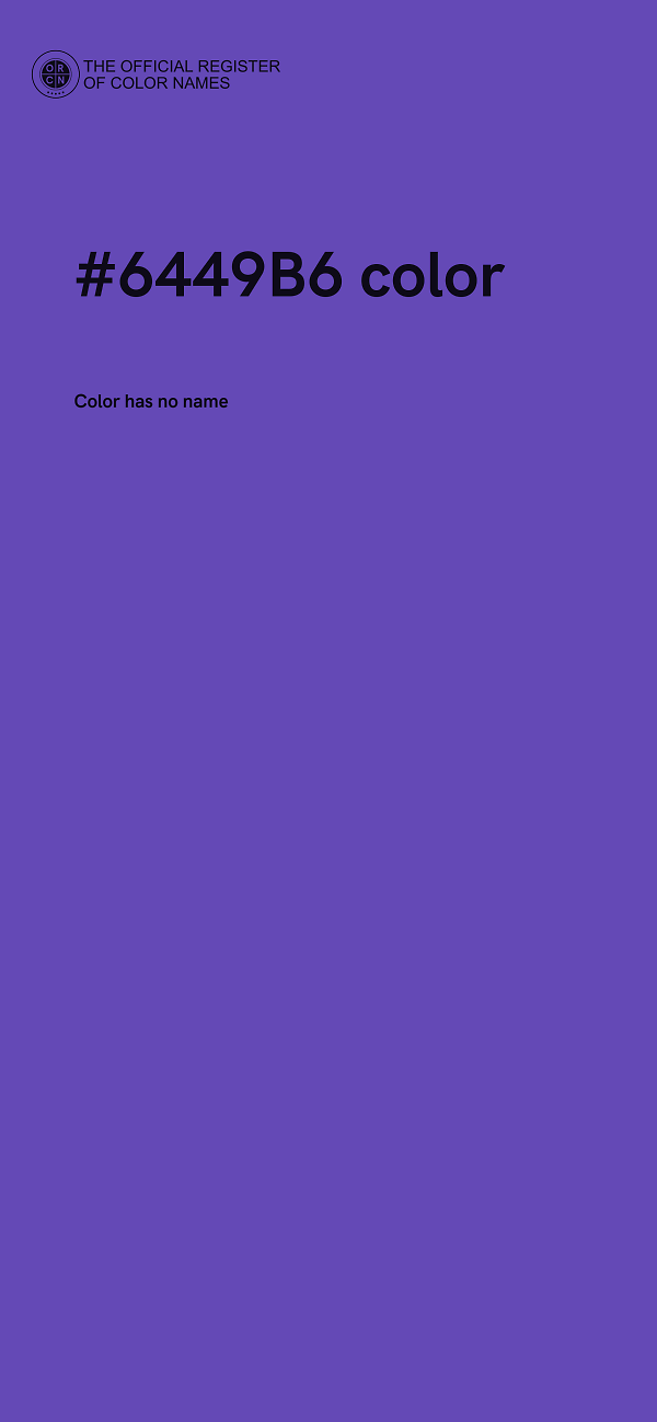 #6449B6 color image