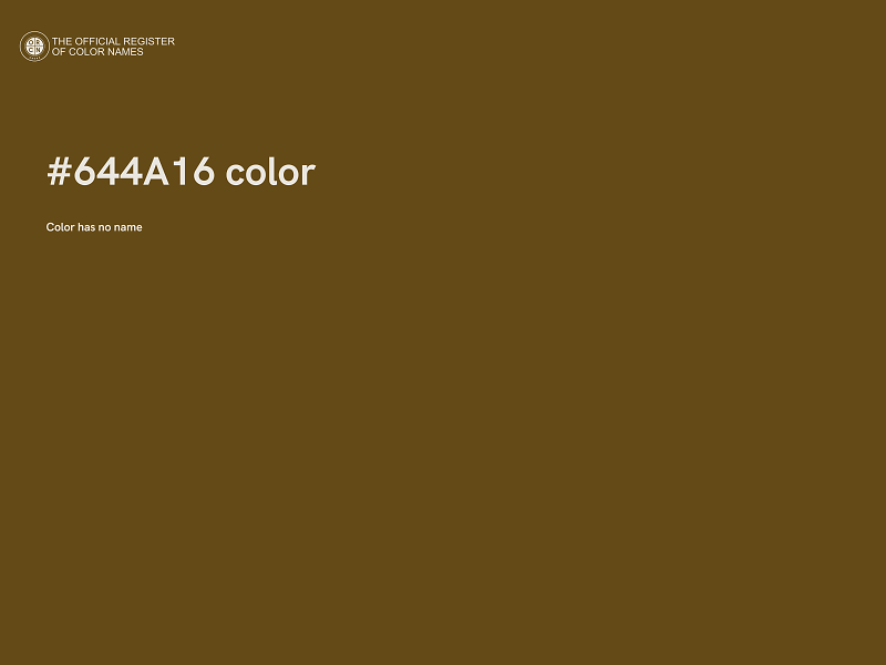 #644A16 color image