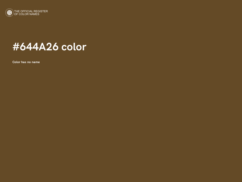 #644A26 color image