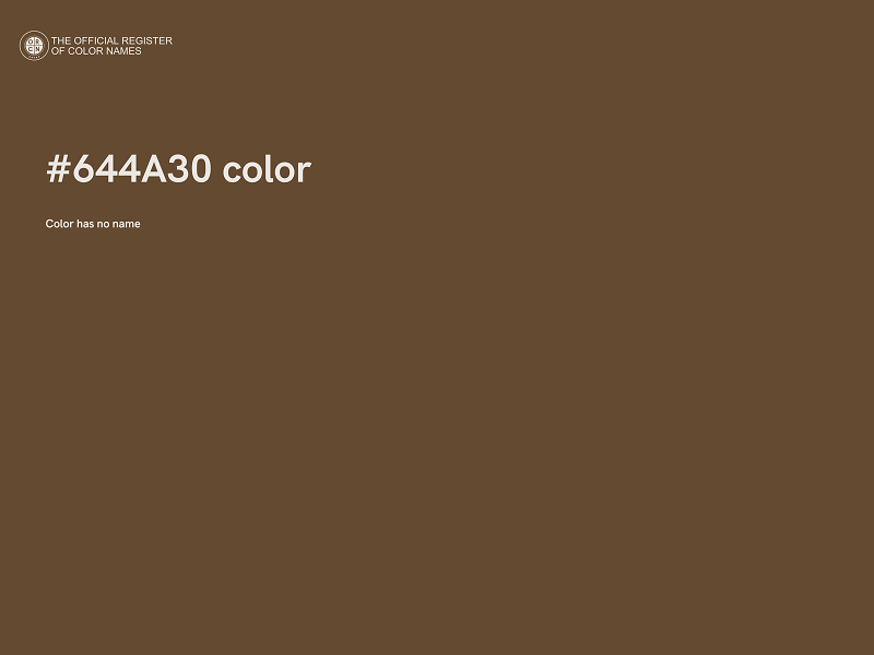 #644A30 color image