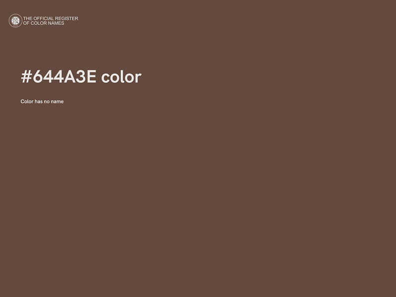 #644A3E color image