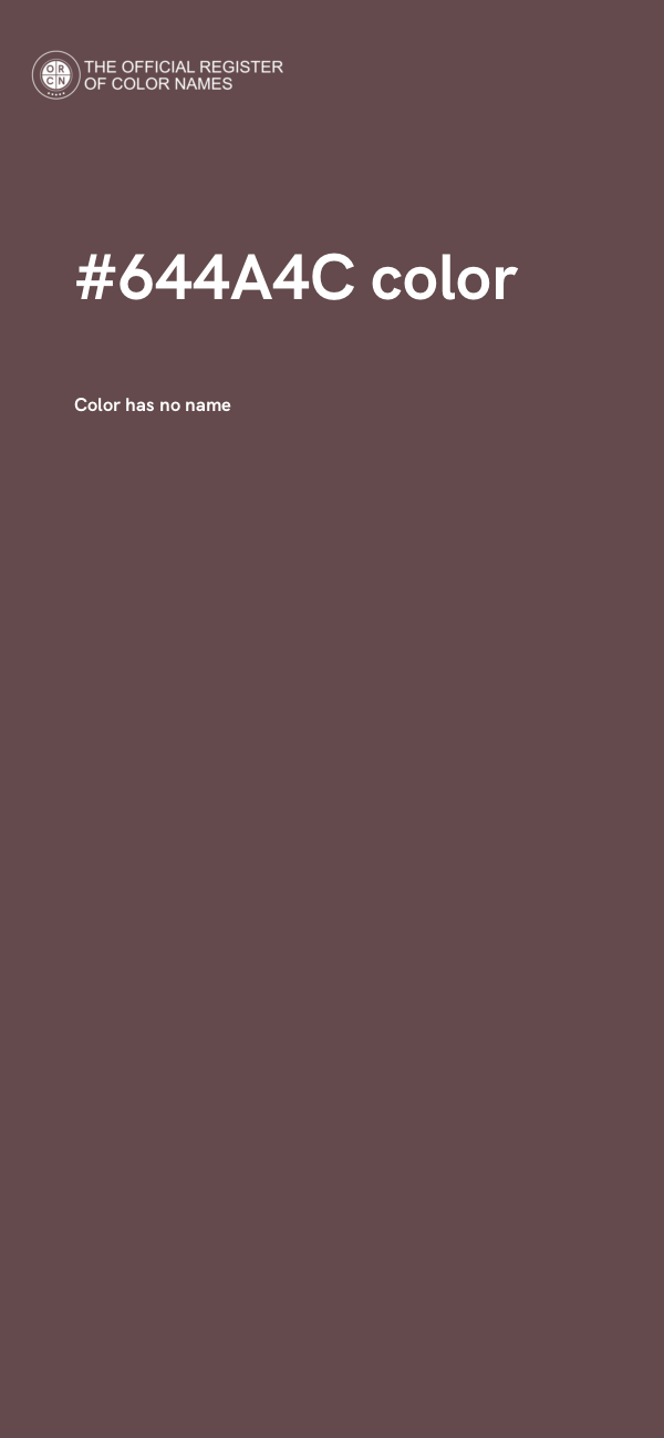 #644A4C color image