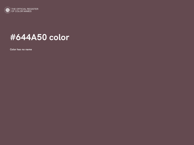#644A50 color image