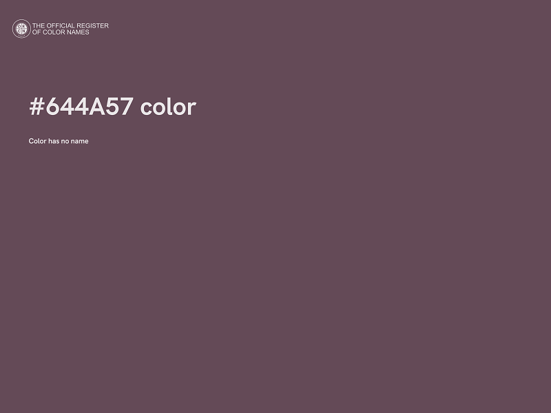 #644A57 color image